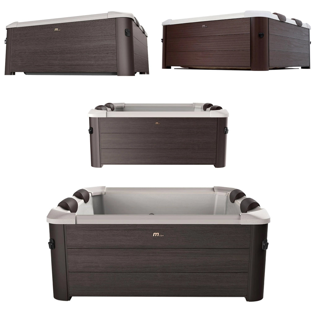Vasca Idromassaggio da Esterno Spa Riscaldata 160x160x65 cm 6 Posti Wi-Fi Tribeca Smart