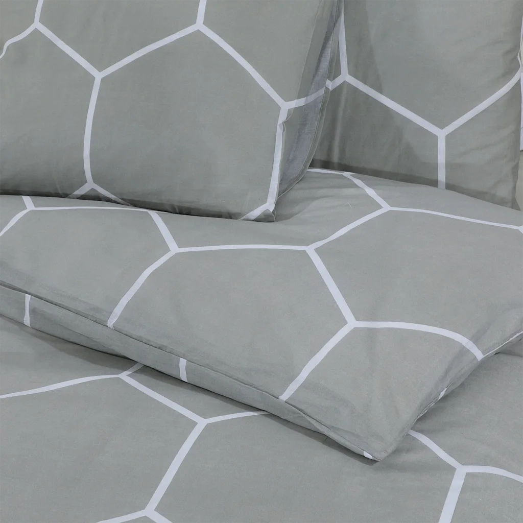 Set Copripiumino Grigio 260x220 cm in Cotone CFW5624923