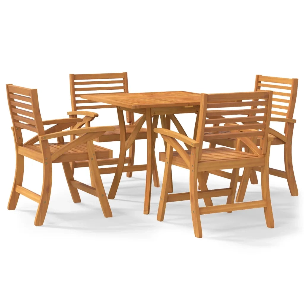 Set da Pranzo per Giardino 5 pz in Legno Massello di Acacia 3156858
