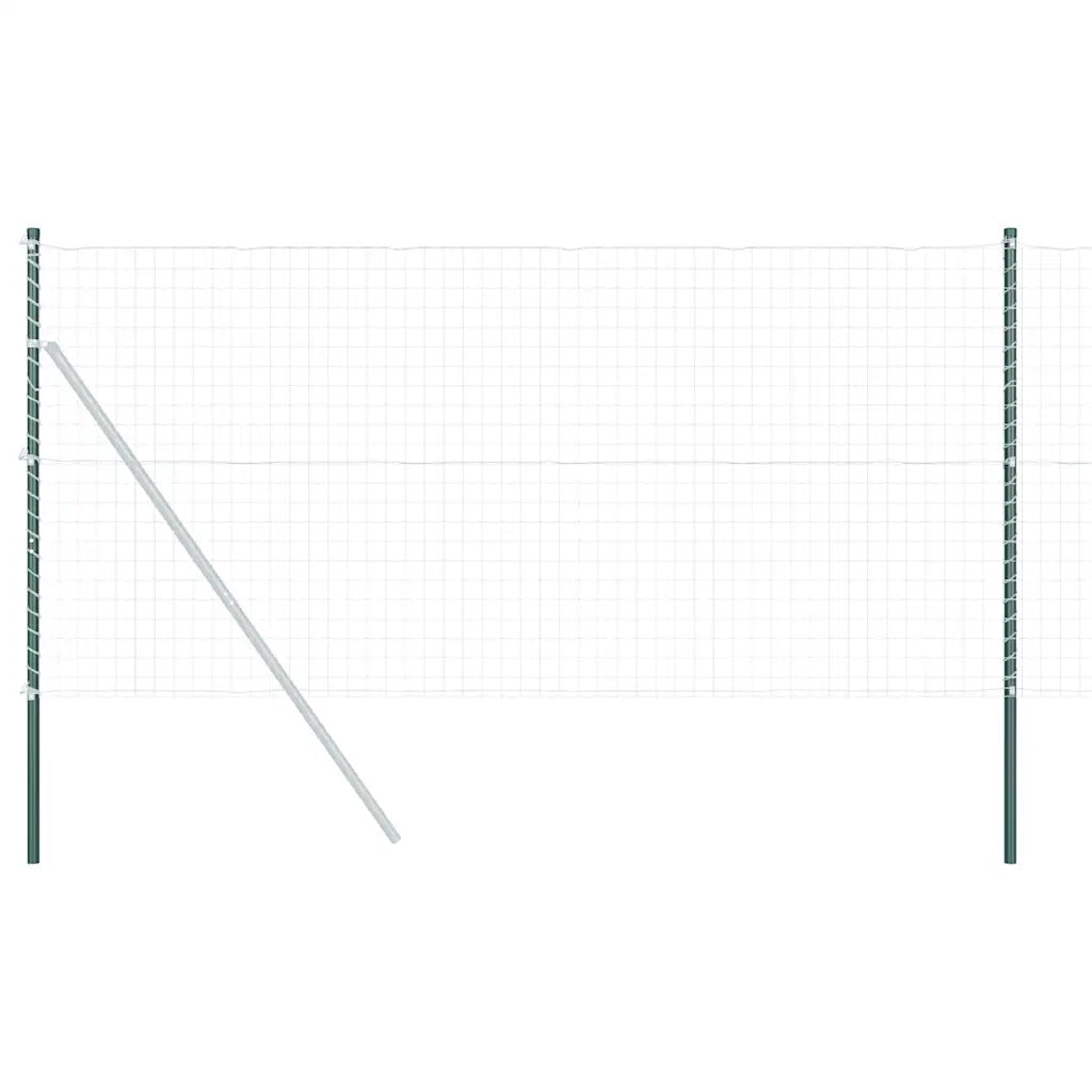 vidaXL Pali per Recinzione 12 pcs Verde 140 cm