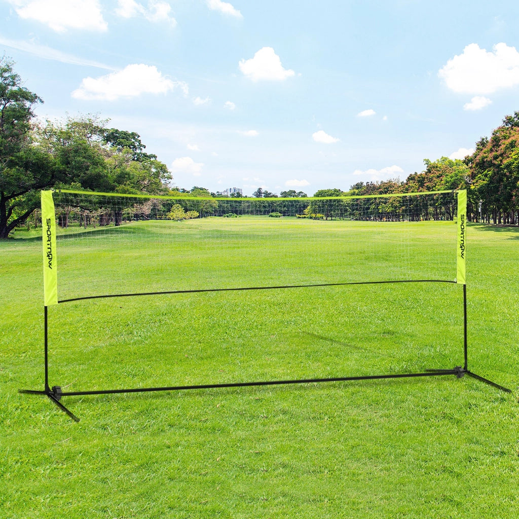 Set rete da badminton, rete da tennis pieghevole, rete da badminton per interni/esterni regolabile in altezza 103/120/155 cm, rete da pallavolo con