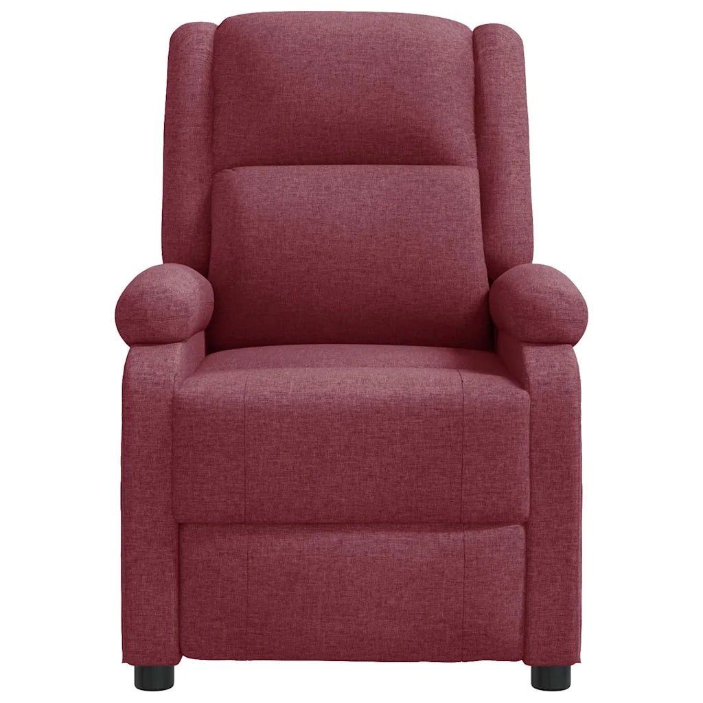 Divano Sedia-Poltrona Reclinabile in Tessuto Rosso Vino 572866