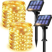 Decorazioni di Natale all'aperto 12m 120LED Cavo in rame impermeabile Luci da tenda per patio, cancello, giardino, barbecue, matrimoni, feste, natale, regali di natale