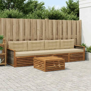 Set di divani da esterno con cuscino 5 pcs Naturale e Beige