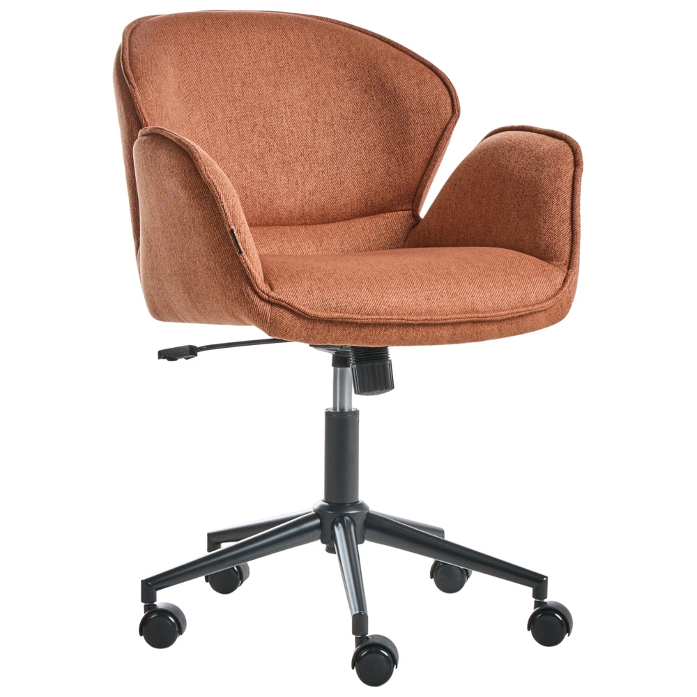 Sedia da ufficio in tessuto arancione struttura in metallo poliestere girevole Inclinazione Altezza regolabile Mobili da ufficio Arancione