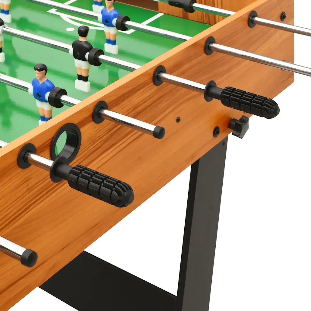 Calcio Balilla Pieghevole 121x61x80 cm Marrone Chiaro cod mxl 72764