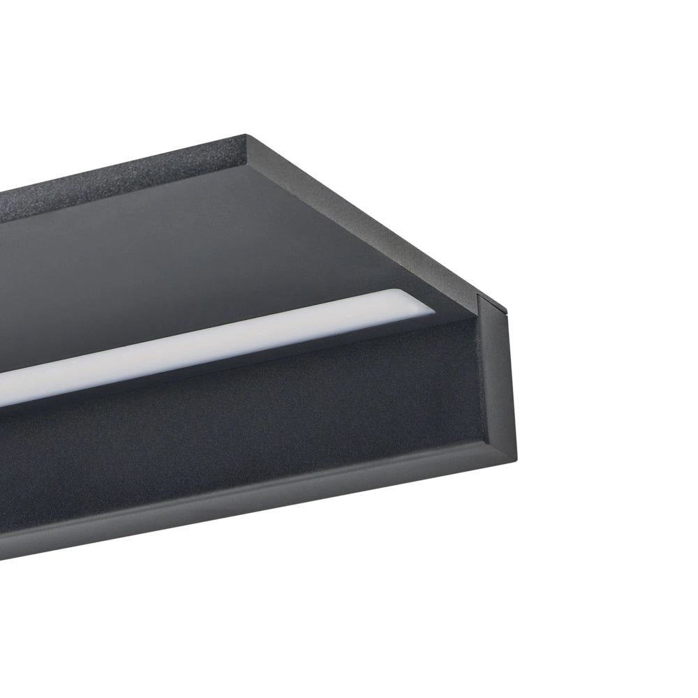 Lampada per specchio luce nero LED metallo orizzontale bagno soggiorno moderno lampada da parete