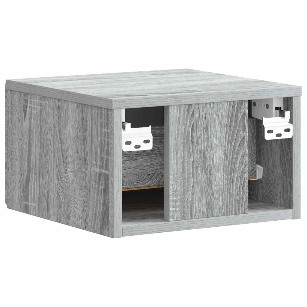 Mobiletto da notte a muro Grigio Sonoma 34,5 x 33 x 20 cm 899117