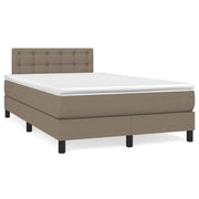 Letto a Molle con Materasso e LED Tortora 120x190 cm in Tessuto 3270071
