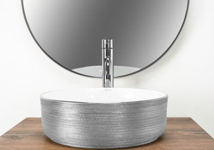 Lavabo Da Appoggio Rea Sami Brush Silver