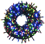 LUCI DI NATALE PER INTERNO ED ESTERNO MULTICOLOR  180 led cavo luci 8 mt.
