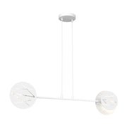 Lampada a sospensione Xotic in acciaio bianco opaco