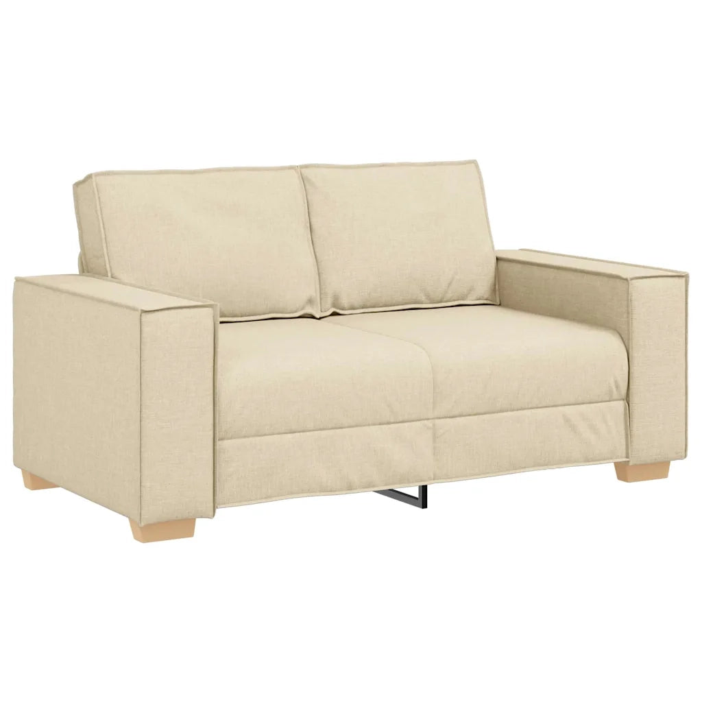 Divano a 2 posti Crema 160x78x84 cm Tessuto 4104977