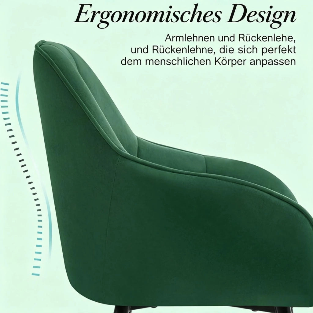 Set 2 sedie da pranzo moderne, schienale ergonomico, imbottite e comode