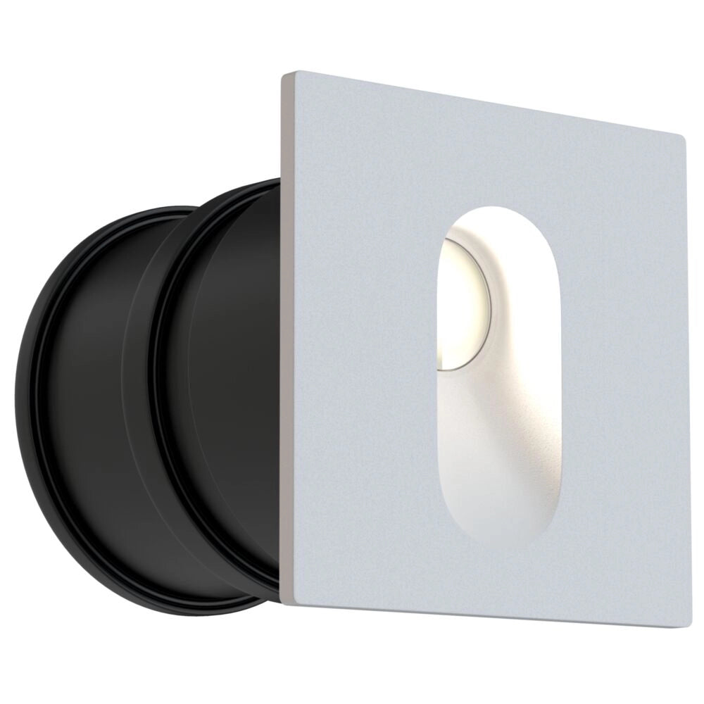 Lampada Da Parete Moderna Da Esterno Alluminio Bianco Luce Led 3W Ip54