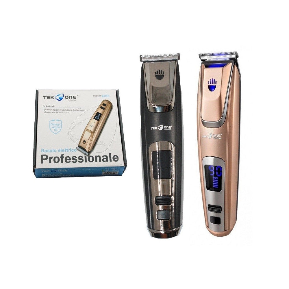 Trade Shop - Rasoio Taglia Capelli Elettrico Regola Barba Ricaricabile Display Pg102 -
