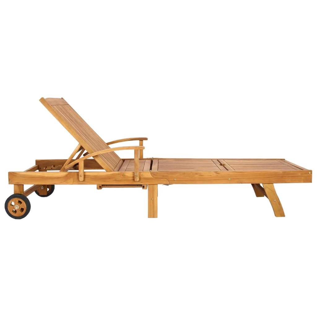 Lettino da sole 1-persona Marrone Legno di teak solido 42032668