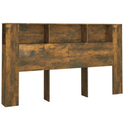Testiera con Scomparti-Testata del letto Rovere Fumo 180x18,5x104,5 cm