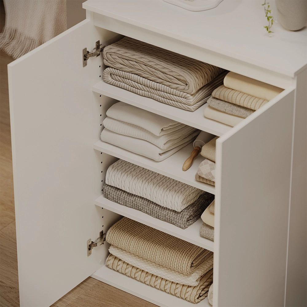 Vicco Cassettiera Bianco 74 x 99.6 cm con 2 ante