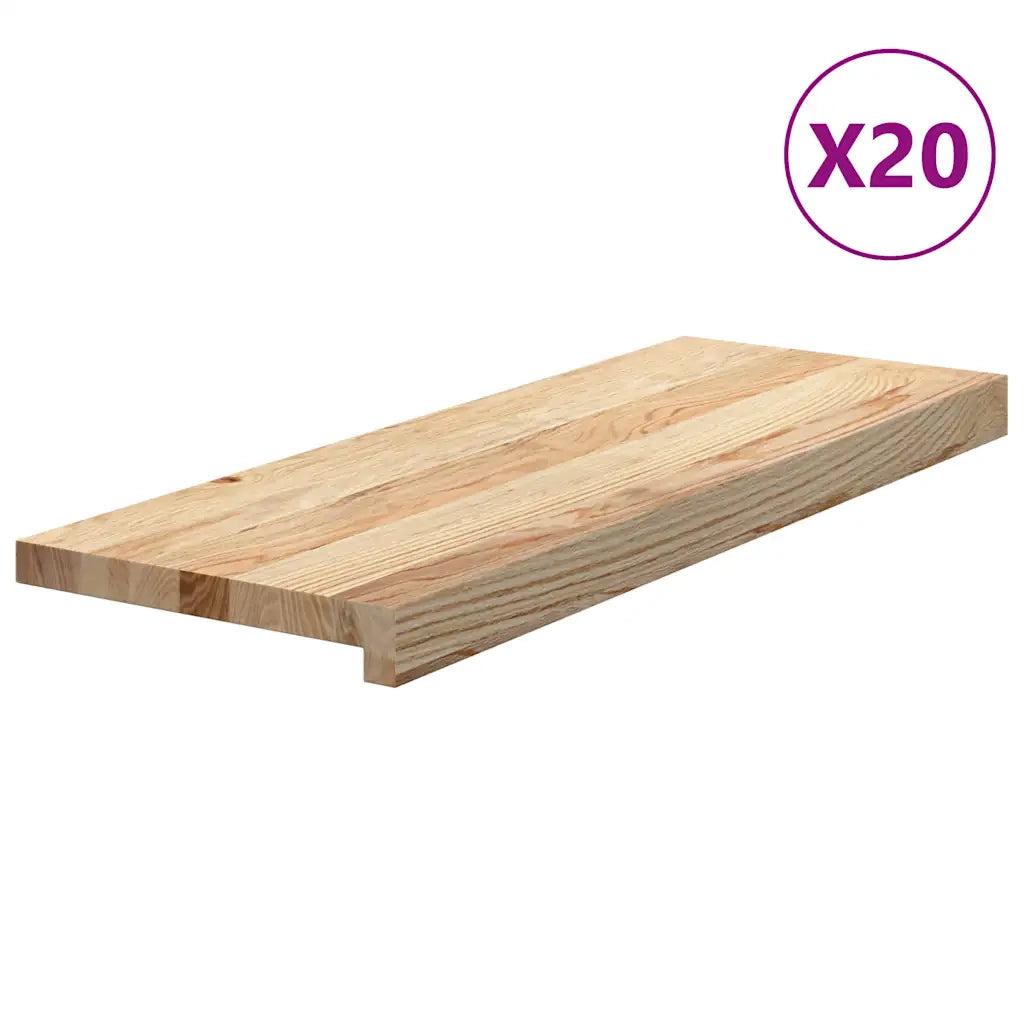 vidaXL Gradini 20 pz 70x30x2 cm in Rovere Massello Non Trattato