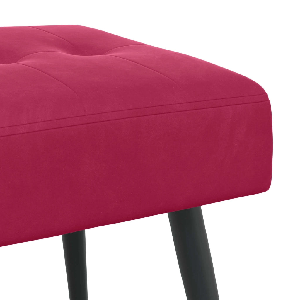 Panchina con bottoni imbottiti Rosso Vino 60 x 40 x 45 cm 42038506