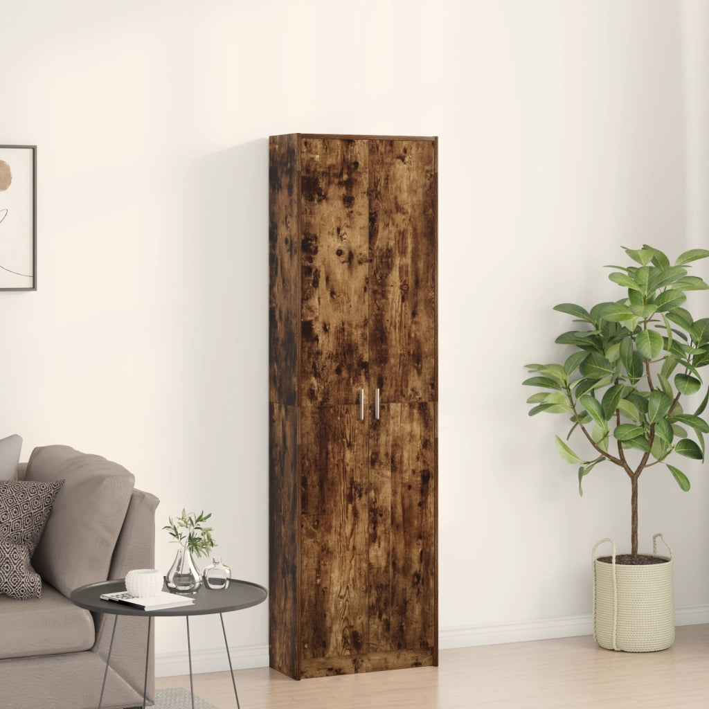 Armadio Rovere Affumicato 55x25x189 cm Legno Ingegnerizzato