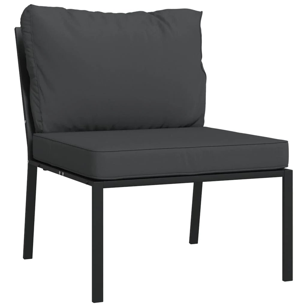 Set di mobili da giardino per esterni da 9 pezzi con cuscini grigio acciaio 02_0017978