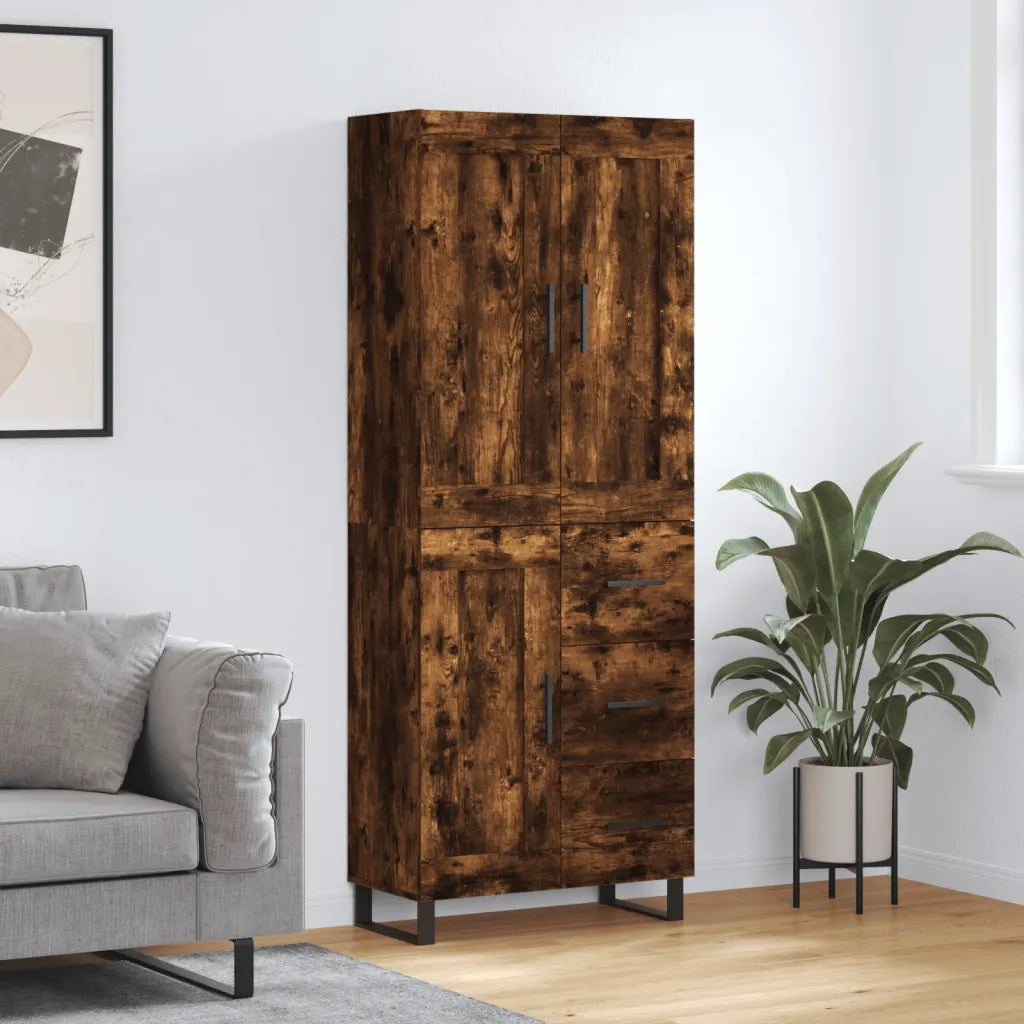 Credenza Rovere Fumo  69,5x34x180 cm in Legno Multistrato 3200030