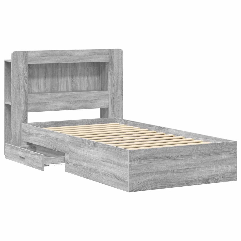 Telaio del letto con storage Sonoma grigio 80 x 200 cm