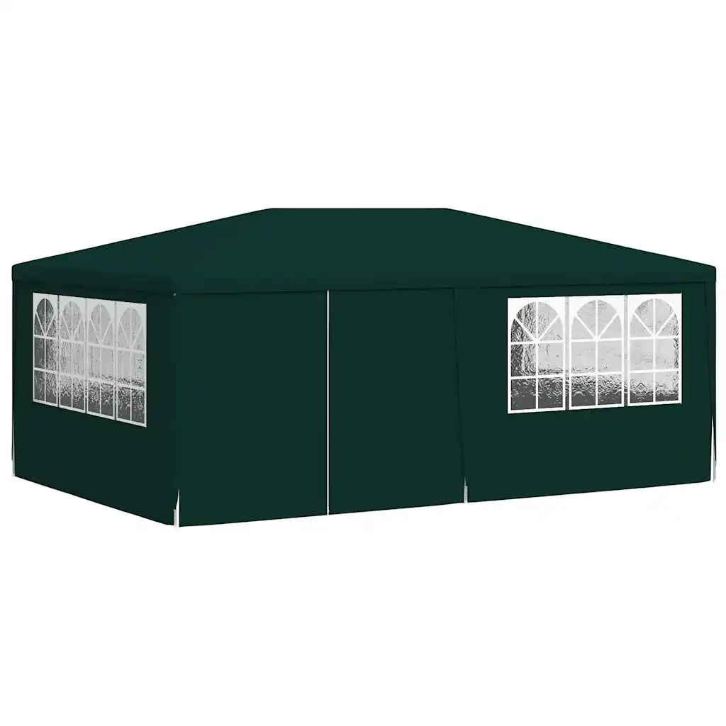 Gazebo Professionale con Pareti 4x6 m Verde 90 g/mÂ²