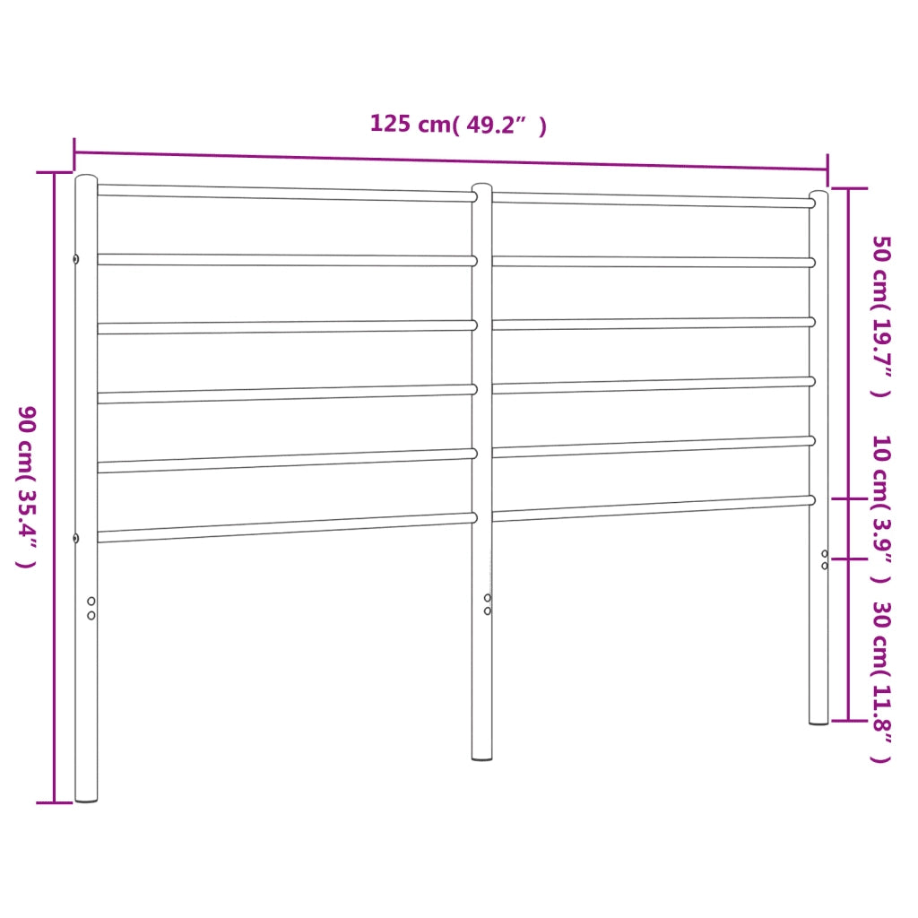 Testiera in Metallo-Testiera in Ferro-Testata Bianco 120 cm 409046
