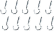 10 Haken da Parete in Acciaio Verniciato con Viti in Legno