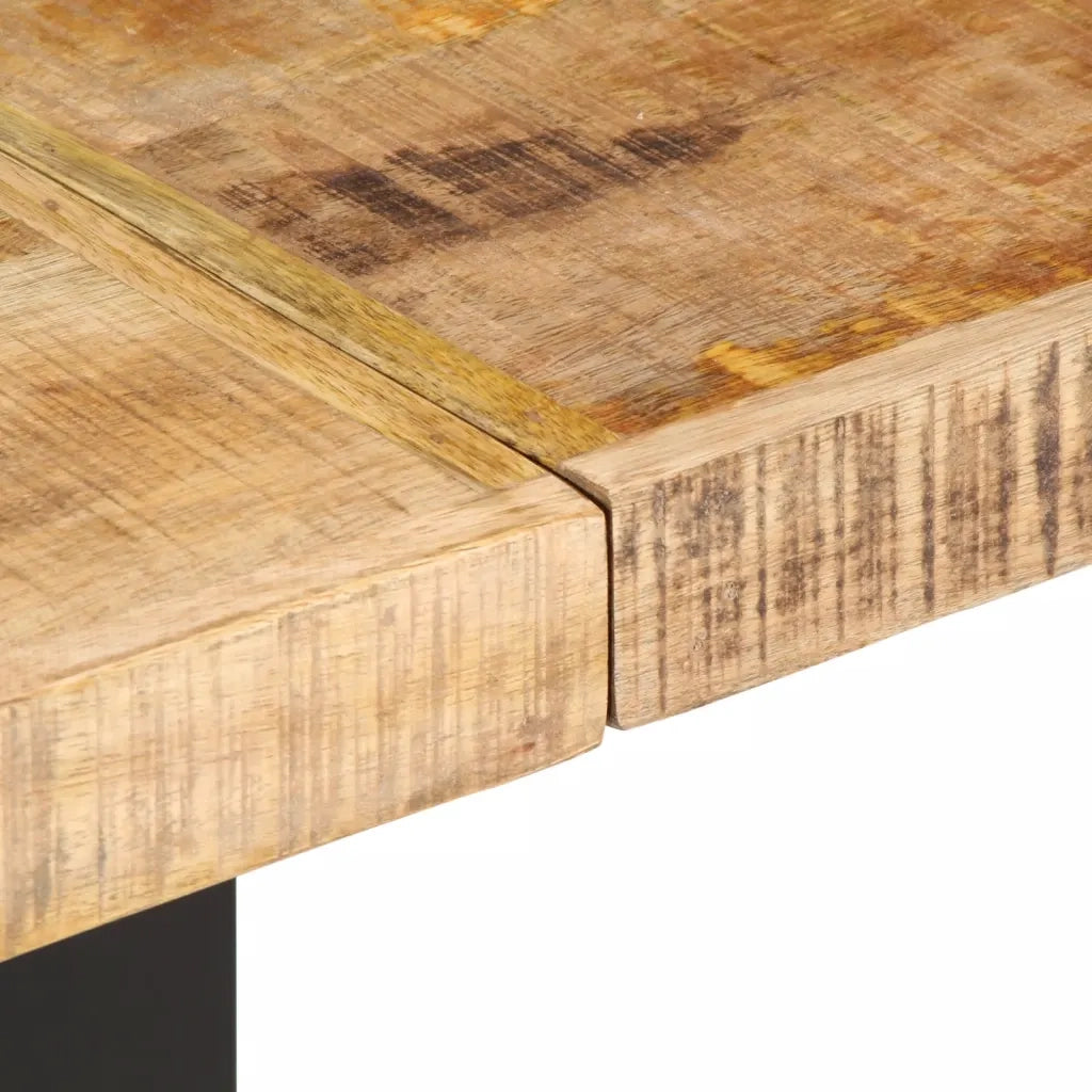 vidaXL Panca 160 cm in Legno Massello di Mango Grezzo e Acciaio