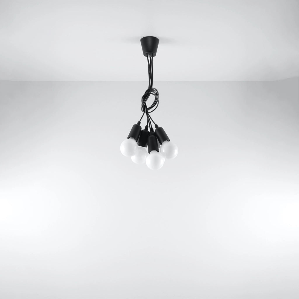 Lampada a sospensione DIEGO 5 nero