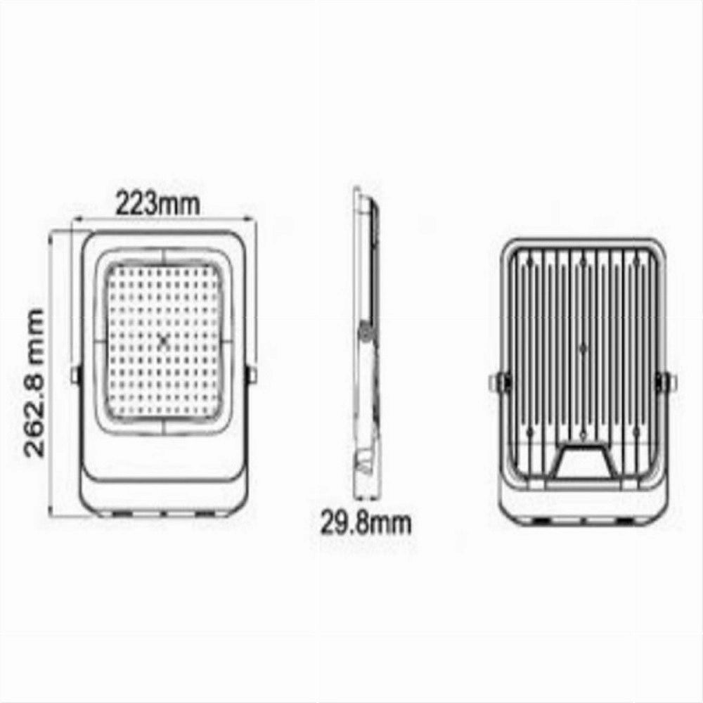 Trade Shop - Faro Led Ultra Slim 100w Esterno Ip65 Orientabile Luce 6500k 3000k 4000k Jr-100w - -bianco Caldo      -