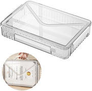 Cassa di archiviazione in plastica con coperchio, contenitore per documenti A4, borsa trasparente per progetti, organizzatore per documenti, supporto per carrello con maniglia per articoli da ufficio A4, riviste