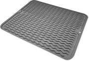 Mat di servizio pieghevole e antiscivolo - 1 pezzo - Grigio scuro - Silicone - 40 x 30 cm