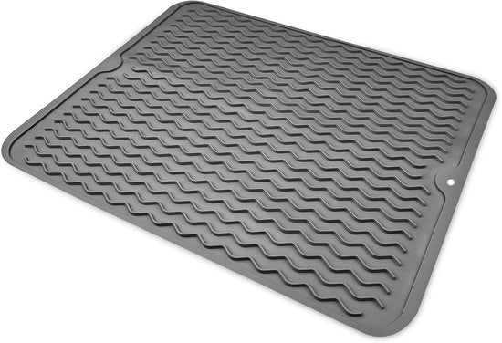 Mat di servizio pieghevole e antiscivolo - 1 pezzo - Grigio scuro - Silicone - 40 x 30 cm