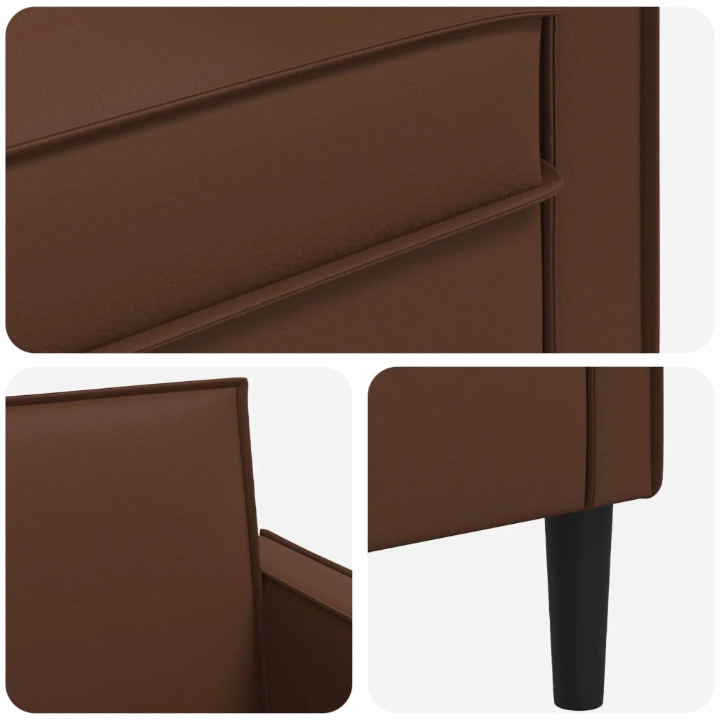 Poltrona XXL Marrone Similpelle 42043531