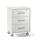 Mobile 3 Cassetti Su Ruote Ossido Bianco cm 51x41x71h - Sarmog