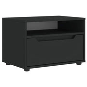 Mobile porta TV da parete moderno e pratico 60 x 40 x 38 cm in legno ingegnerizzato nero 02_0058330