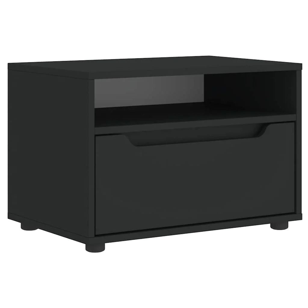 Mobile porta TV da parete moderno e pratico 60 x 40 x 38 cm in legno ingegnerizzato nero 02_0058330