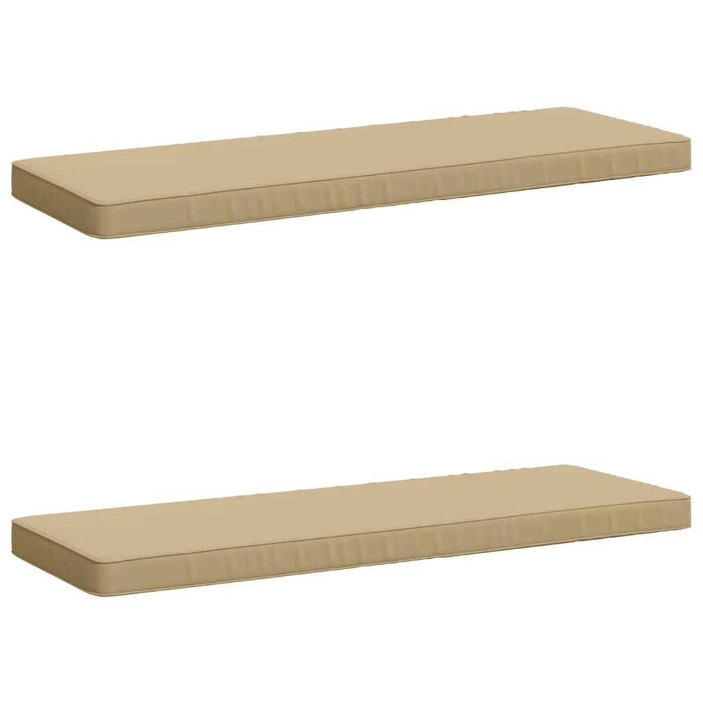 Cuscini per Panchina a 2 Pezzi VUGHT 2 pz 100% Poliestere Beige 951137
