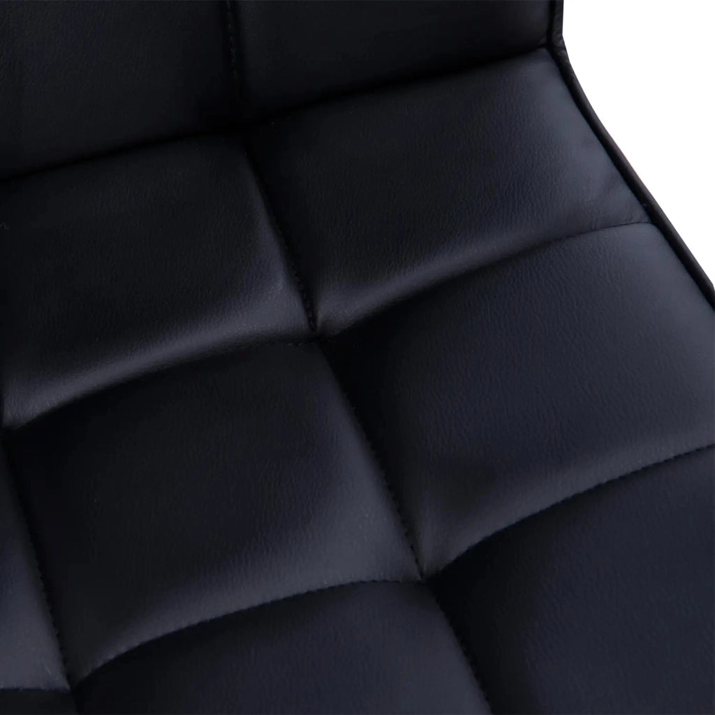 SEDIA UFFICIO Girevole Regolabile 46-61 cm Nero PVC con Braccioli