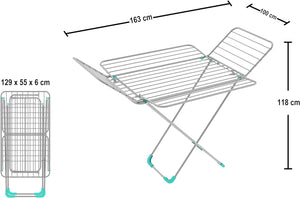 Stendino Stendibiancheria a 4 sezioni pieghevole salvaspazio mod.FLOWER COLOMBO