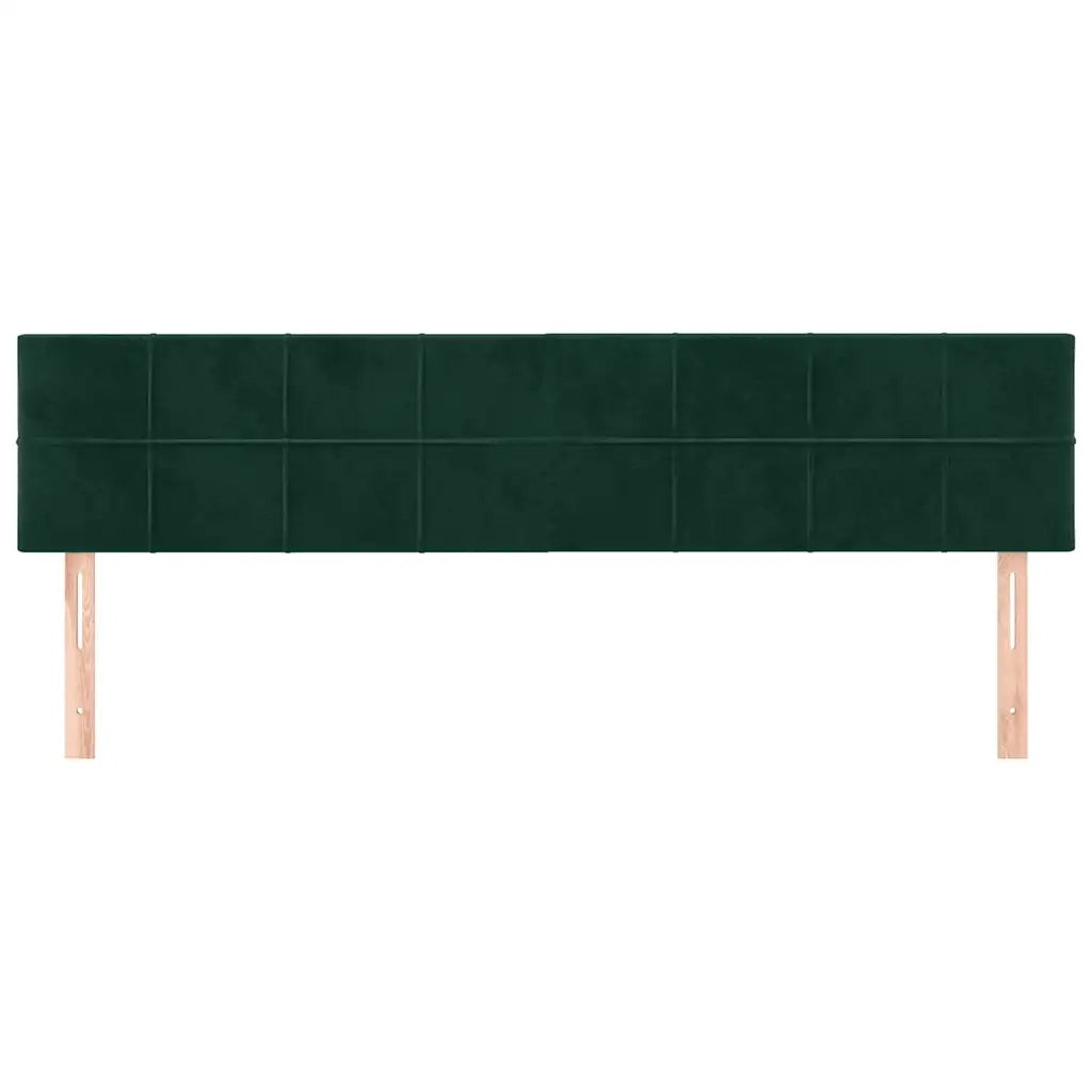 Testiera 2 pz-Set di 2 Testata-Testiera Decorativa Verde Scuro 80x5x78/88 cm in Velluto 643298