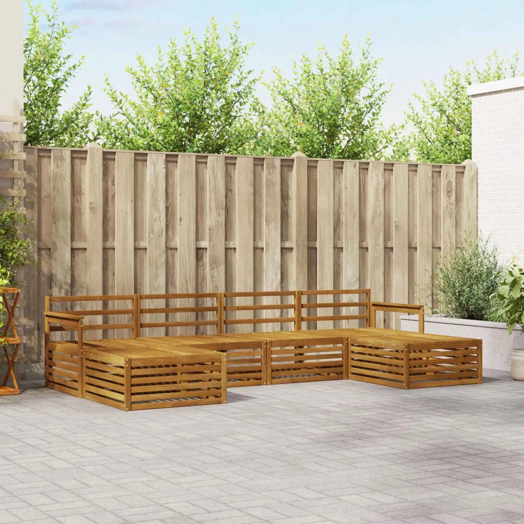 Set divani 6 pcs Naturale Legno di Acacia Massello 3373884