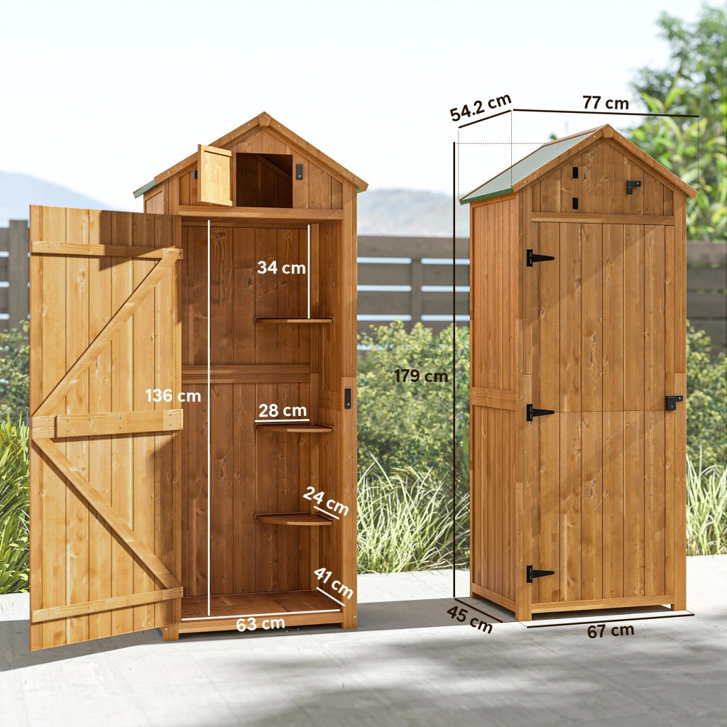 Capanno da Giardino in Legno ¨C zephmum ¨C Giallo 77x54x179