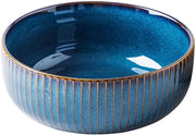 Ciotola di zuppa in ceramica con forma rotonda - grande ciotola a conchiglia 1800ml piatti da dessert in ceramica - ciotola blu per zuppa insalata noodles Lavatrice