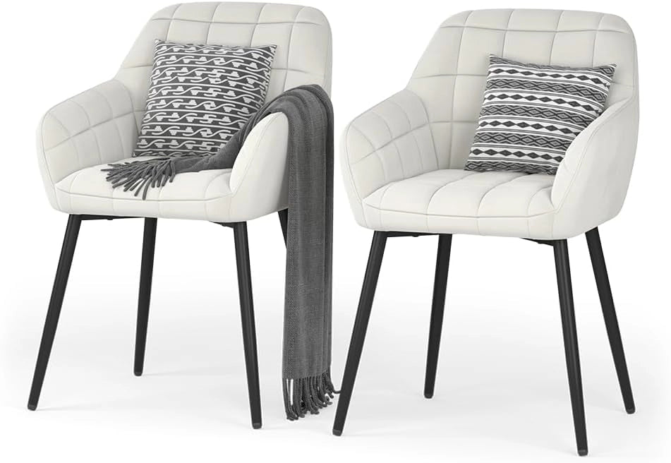 sedie Relio, Beige, 53.5 x 55.5 cm Set di 2, con piedini antiscivolo e superficie facile da pulire
